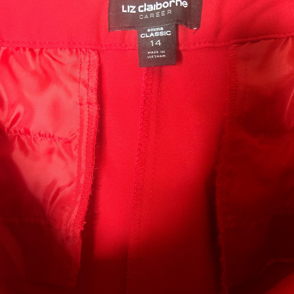 Liz Claiborne Red Ankle Pants